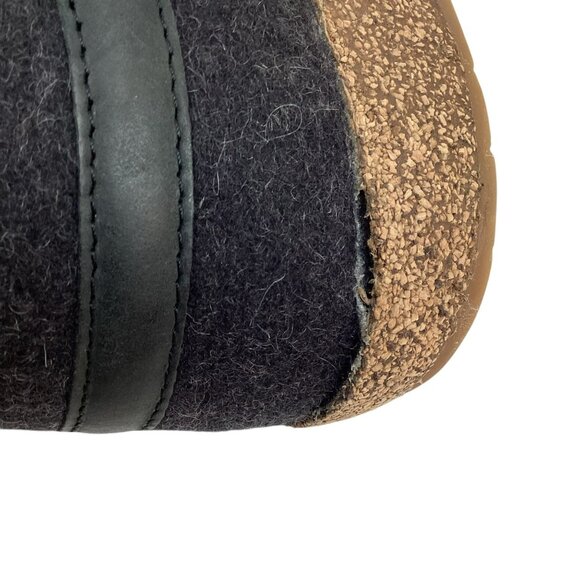 Haflinger Grizzly Torben Mens 11Wool Slip On Clogs Closed Heel Dark Gray - Picture 11 of 11